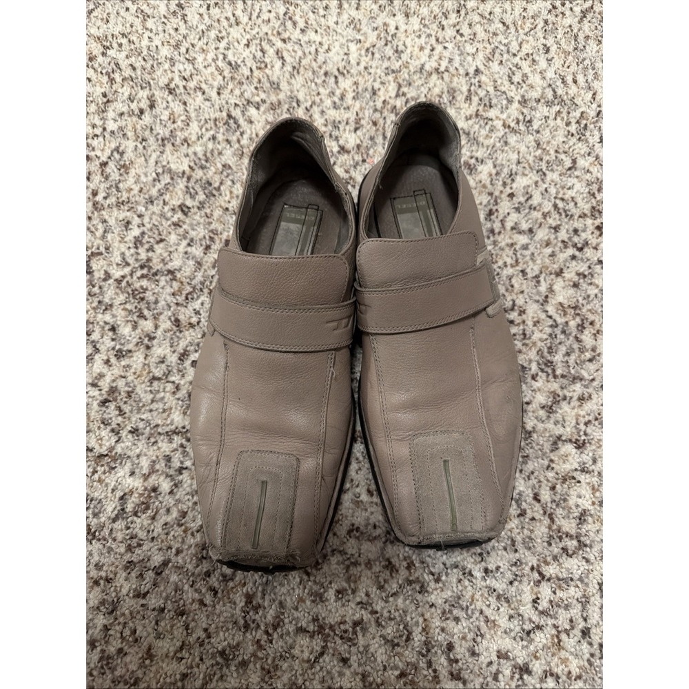 Diesel Men's Grey Leather Shoes Size 11 US 44.5 EU Used